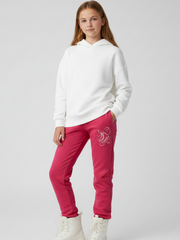 Pink High-Waisted Figure Skating Sweatpants