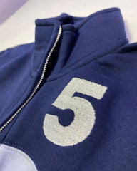 Men's Color Block Fleece Zip-Up Sweatshirt