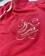 Pink High-Waisted Figure Skating Sweatpants