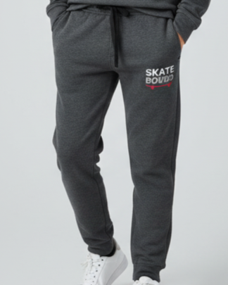 Men's Charcoal Grey Fleece Joggers