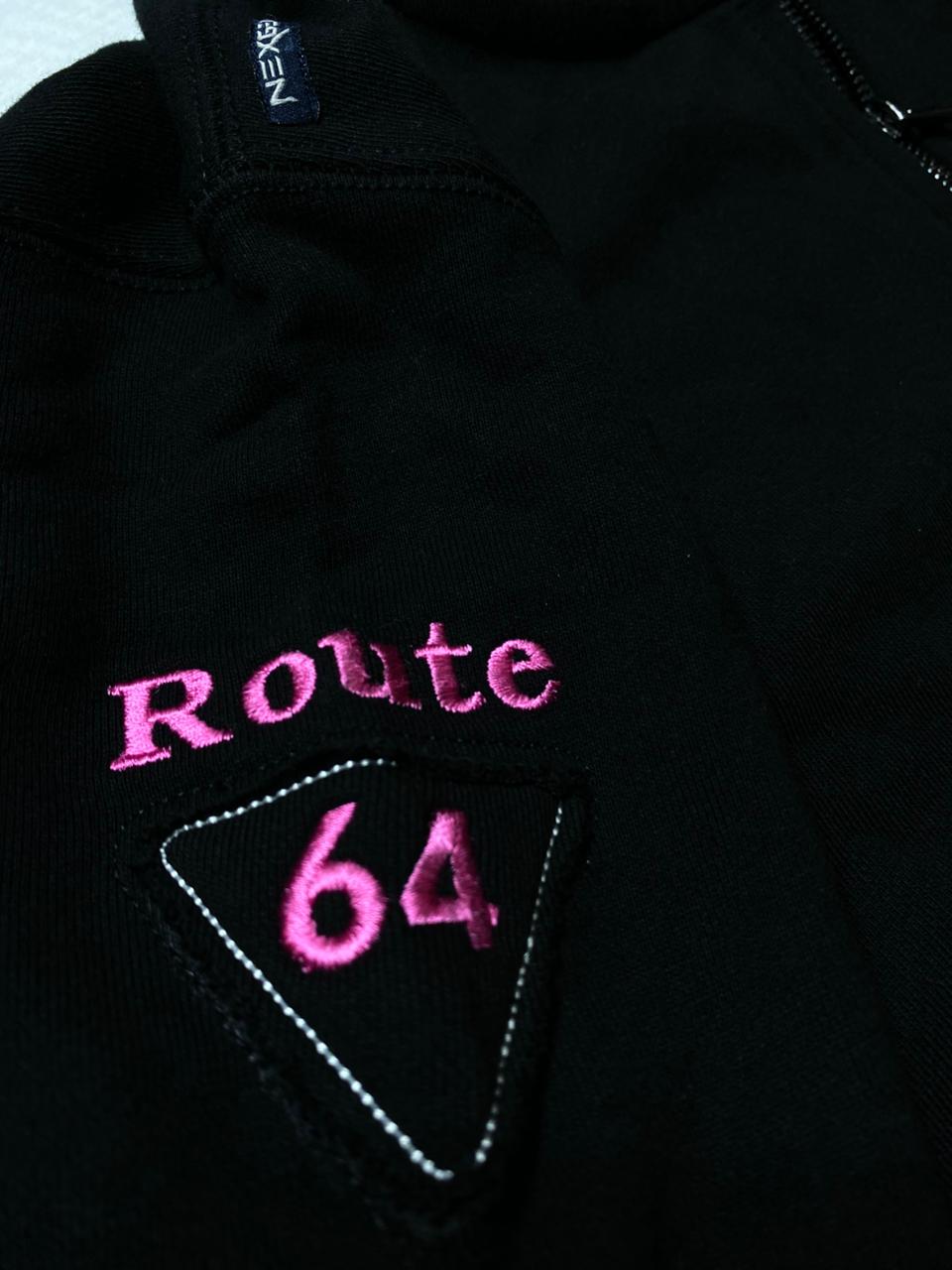 Women's Black Zip-Up Hoodie - "Lady Biker"