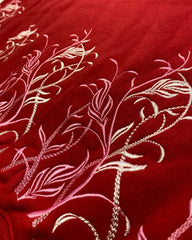 Women's Red Floral Graphic Pullover Hoodie