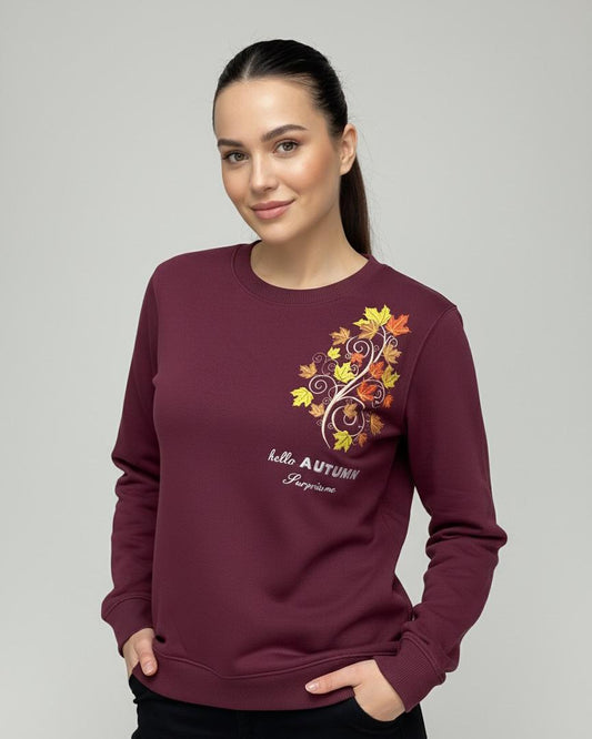 Women's Fleece Embroidered  Sweatshirt
