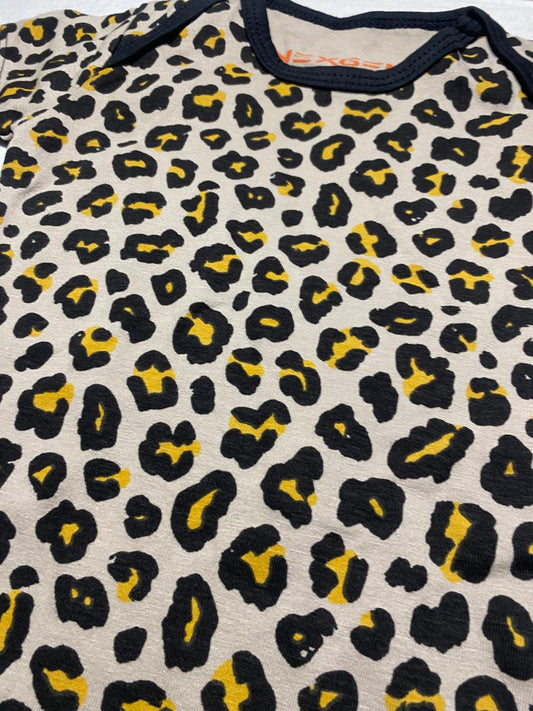 Baby Leopard Print Short Sleeve Romper