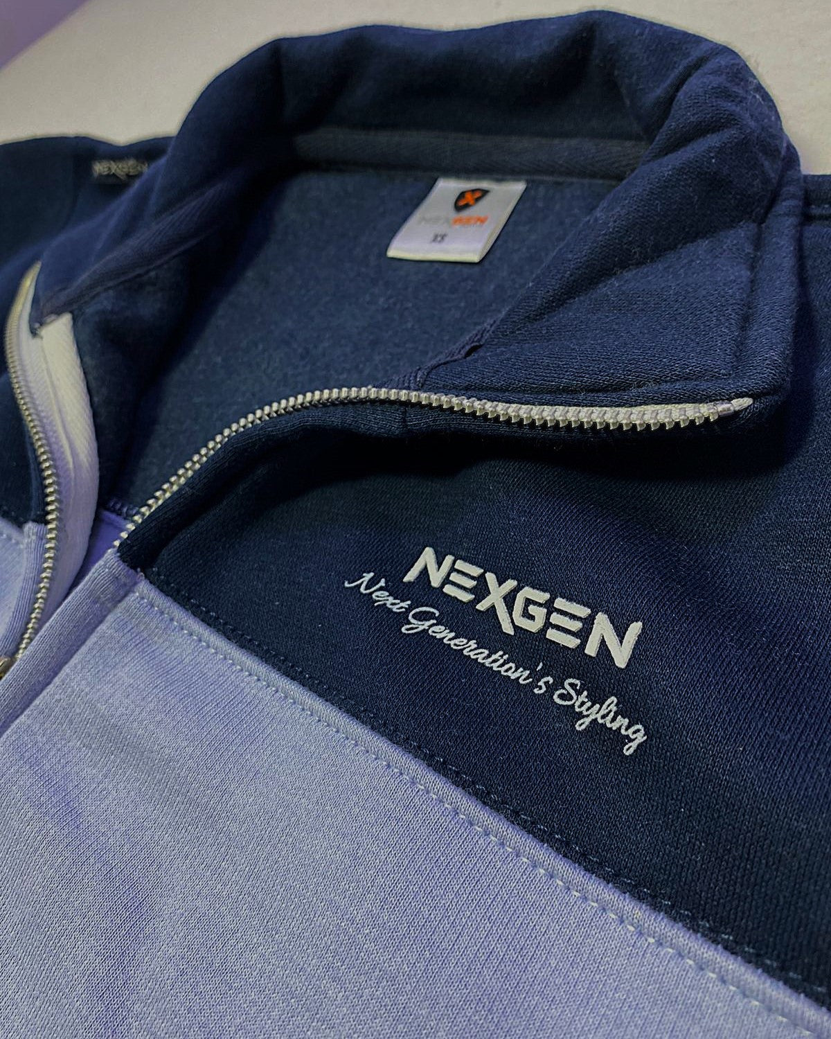 MENS COLOUR BLOCK FLEECE ZIP SWEAT SHIRT